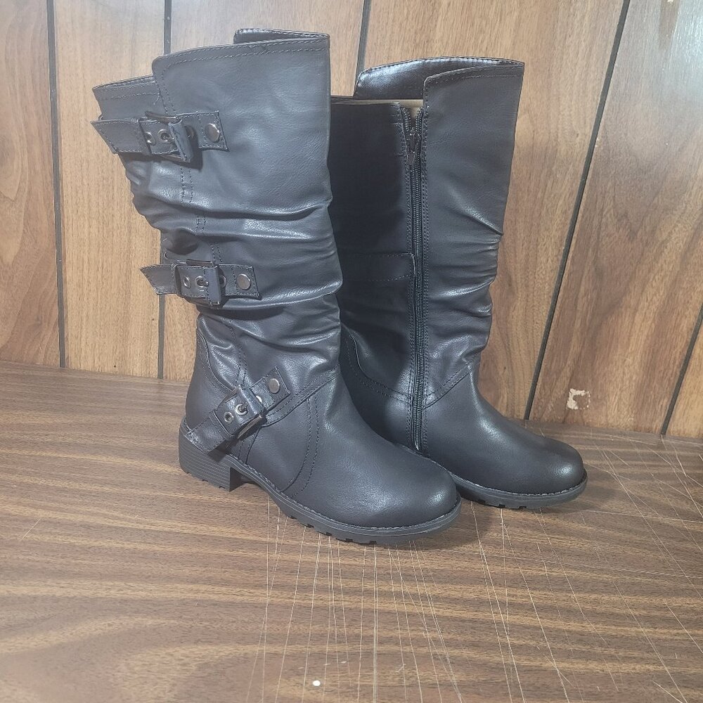 Women Black Boots Casual Size: 8 NEW